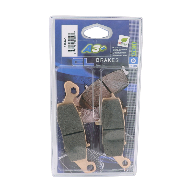 Plaquettes de frein CL Brakes pour Kawasaki 650 ER-6N 2006+, 650 Versys 2007+, 1100 Zephir 1997+, Suzuki GSX 600 F, 650 V-Strom avant droit (2384 A3+ Touring) - vue 3