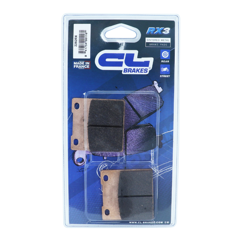 Plaquettes de frein CL Brakes 2282 RX3 Touring métal fritté (jeu de 2) Kawasaki ZX-12R Ninja/ZZR 1200 Suzuki GSF Bandit 600 - vue 3