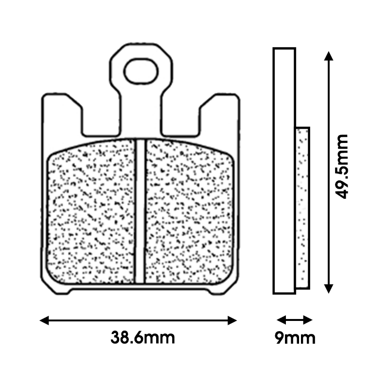 Plaquettes de frein CL Brakes 1110 A3+ touring metal fritté - vue 2