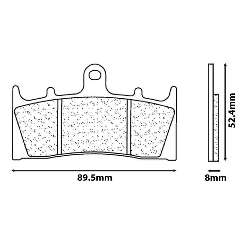 Plaquette de frein CL Brakes sport métal fritté 2255 XBK5 Kawasaki ZX-6R 636 / ZRX 1200 / Suzuki GSF Bandit 1200 - vue 2