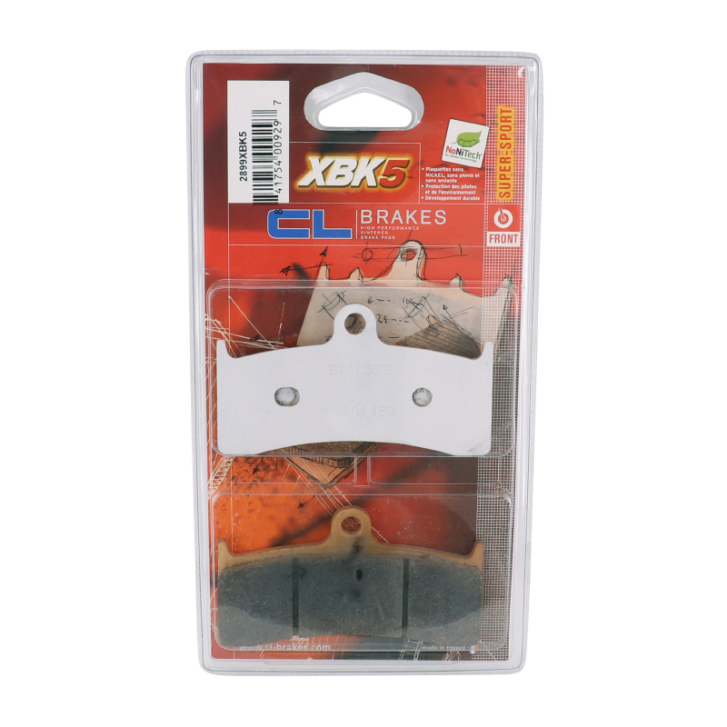 Plaquette de frein CL Brakes métal fritté sport 2899 XBK5 (jeu de 2) - vue 3