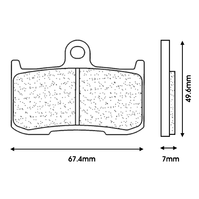 Plaquettes de frein CL Brakes 1083 XBK5 sport métal fritté Kawasaki Z900/Z800 ABS Triumph Street Triple R Suzuki GSX-8R - vue 2