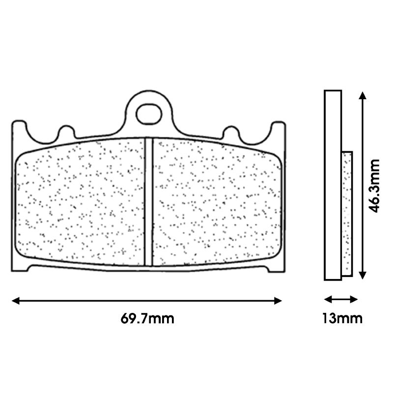 Plaquette de frein CL Brakes pour Suzuki 1500 Intruder 2002-2009 arrière (1 jeu de 2 plaquettes) 1145 RX3 Touring métal fritté - vue 2