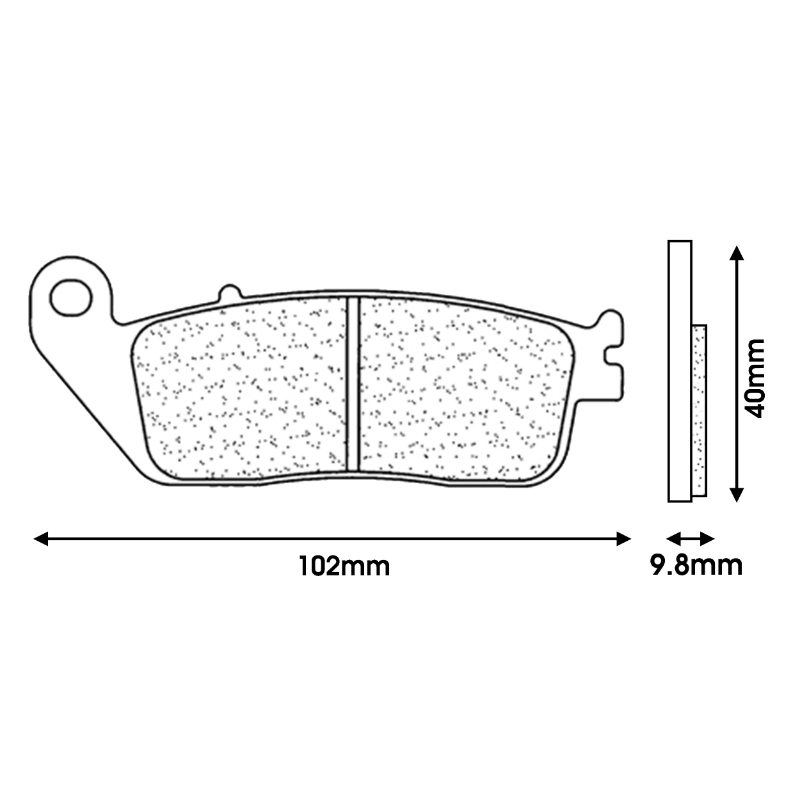 Plaquette de frein Cl Brakes pour honda 750-950-1000 VFR, 1100 paneuropean, 1300 CTX, 680 dn-01-triumph 900 tiger-victory 1731 hammer, vegas-yamaha 1670 MT-01 2007+ ar (1 jeu de 2 plaquettes) (2313 RX3 touring metal fritte) - vue 2