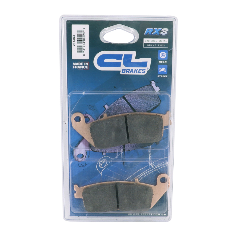 Plaquette de frein Cl Brakes pour honda 750-950-1000 VFR, 1100 paneuropean, 1300 CTX, 680 dn-01-triumph 900 tiger-victory 1731 hammer, vegas-yamaha 1670 MT-01 2007+ ar (1 jeu de 2 plaquettes) (2313 RX3 touring metal fritte) - vue 3