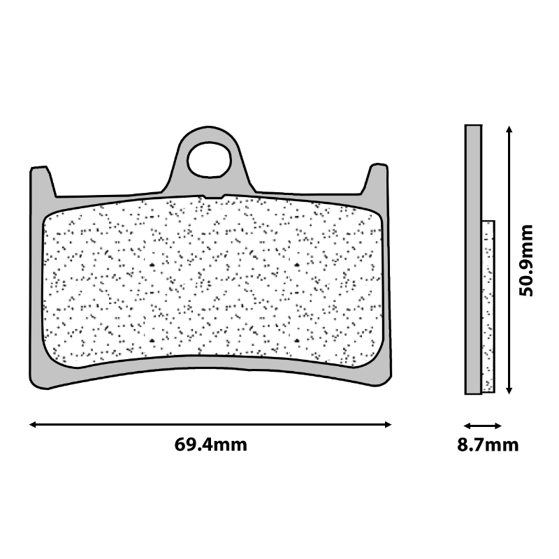 Plaquettes de frein CL Brakes métal fritté 2361 XBK5 Sport - vue 2