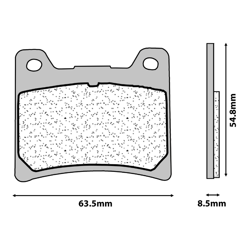 Plaquette de frein CL Brakes métal fritté Yamaha 850 TDM 1991-2001 / 900 XJ S Diversion 1995-2003 / 1100 BT Bulldog 2002-2006 arrière (2283 RX3 Touring) - vue 2
