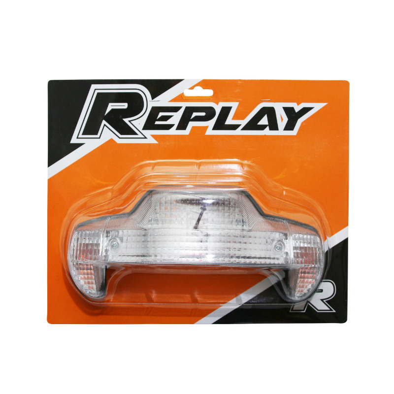 Feu arriere scoot adaptable MBK 50 booster 1999+2003-yamaha 50 BWS original 1999+2003 transparent avec clignotants ** -Replay - vue 2