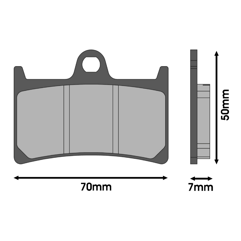 Plaquette de frein Malossi sport Yamaha TMAX 560/530/500 MT-07 (6215022SB) - vue 2