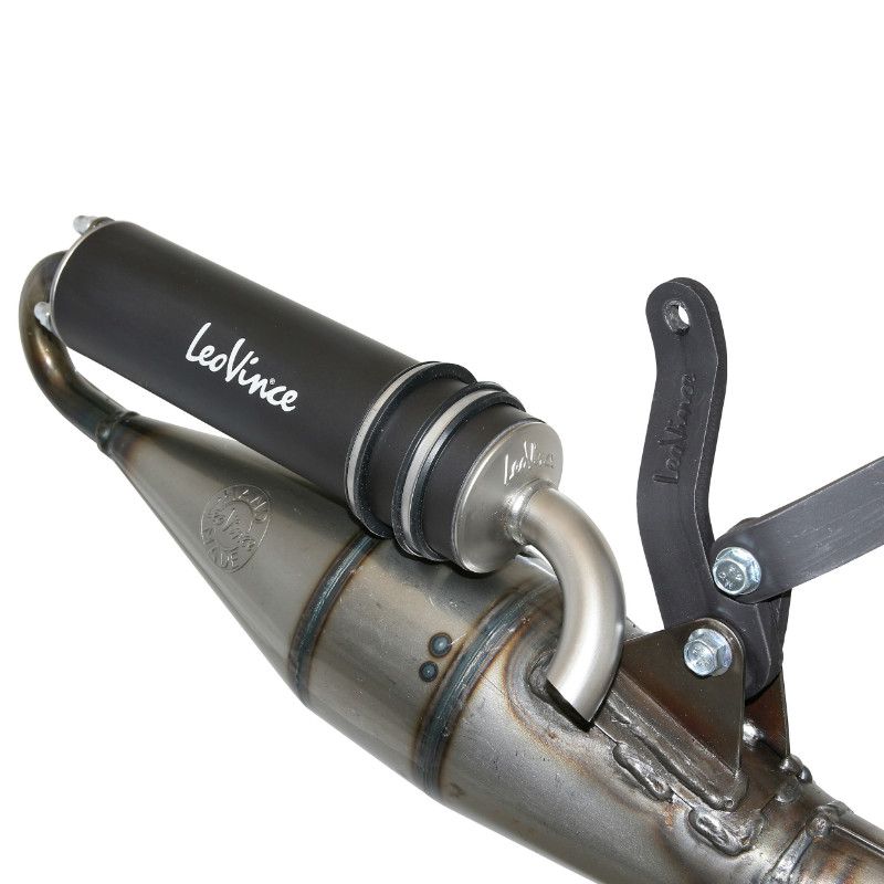 Pot scoot leovince TT black pour MBK 50 nitro, ovetto 2T - yamaha 50 aerox, neo's 2T (ref 4054B) - vue 4