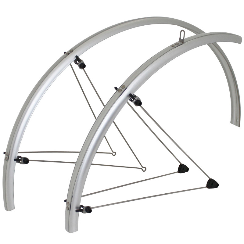 Garde-boue route tringles 700 Stronglight 35 mm argent paire