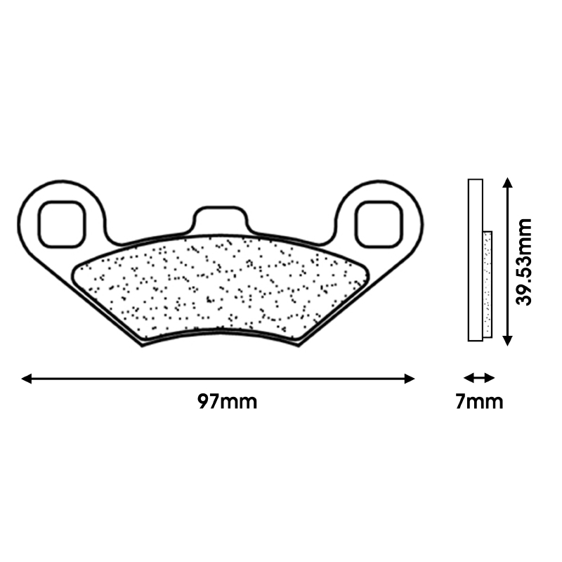 Plaquette de frein CL Brakes pour Peugeot 400 Metropolis 2014-2016 arrière (1 jeu de 2 plaquettes) 3105 MSC - vue 2