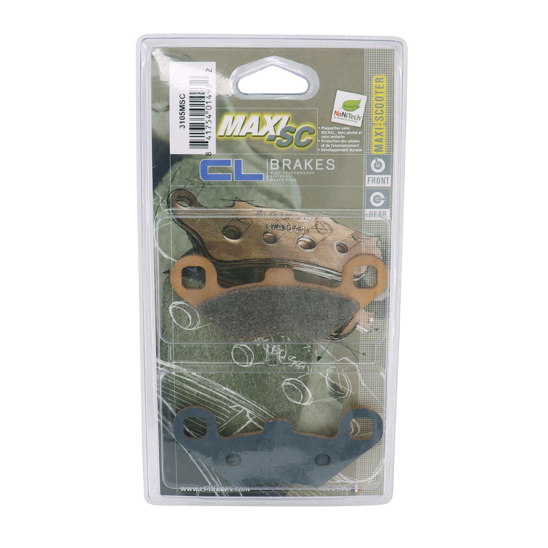 Plaquette de frein CL Brakes pour Peugeot 400 Metropolis 2014-2016 arrière (1 jeu de 2 plaquettes) 3105 MSC - vue 3
