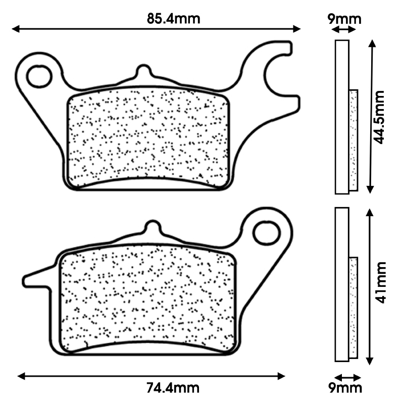 Plaquette de frein CL Brakes Yamaha 125 Tricity 2014+ avant gauche - MBK 125 Tryptik 2014+ avant gauche (jeu de 2) - vue 2