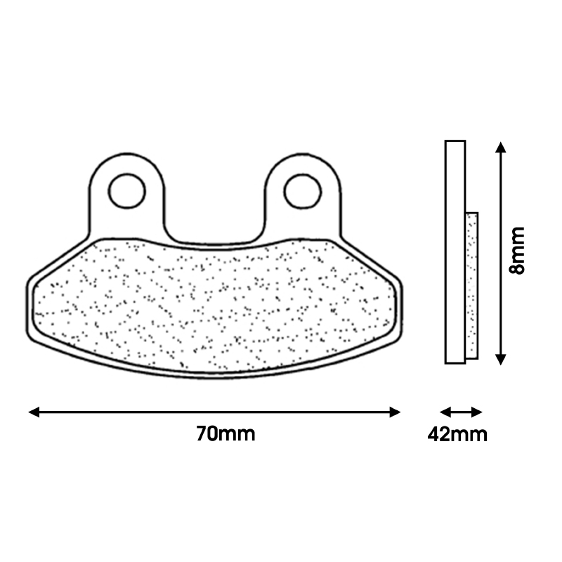 Plaquette de frein CL Brakes SYM 125 Joyride 2001-2010 avant RS2 2002+ avant (1 jeu de 2 plaquettes) - vue 2