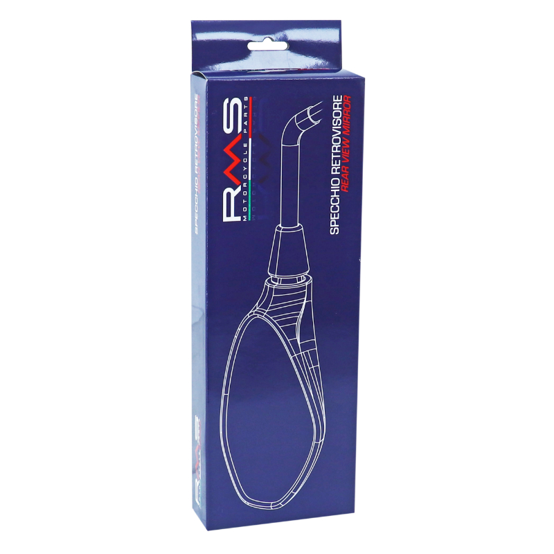 Retroviseur adaptable piaggio 50-125 fly 2005+2011 - derbi 50 boulevard 2009+2014, 125 boulevard 2009+2014 gauche noir (oe CM027004) (homologue ce) -selection P2R - vue 3