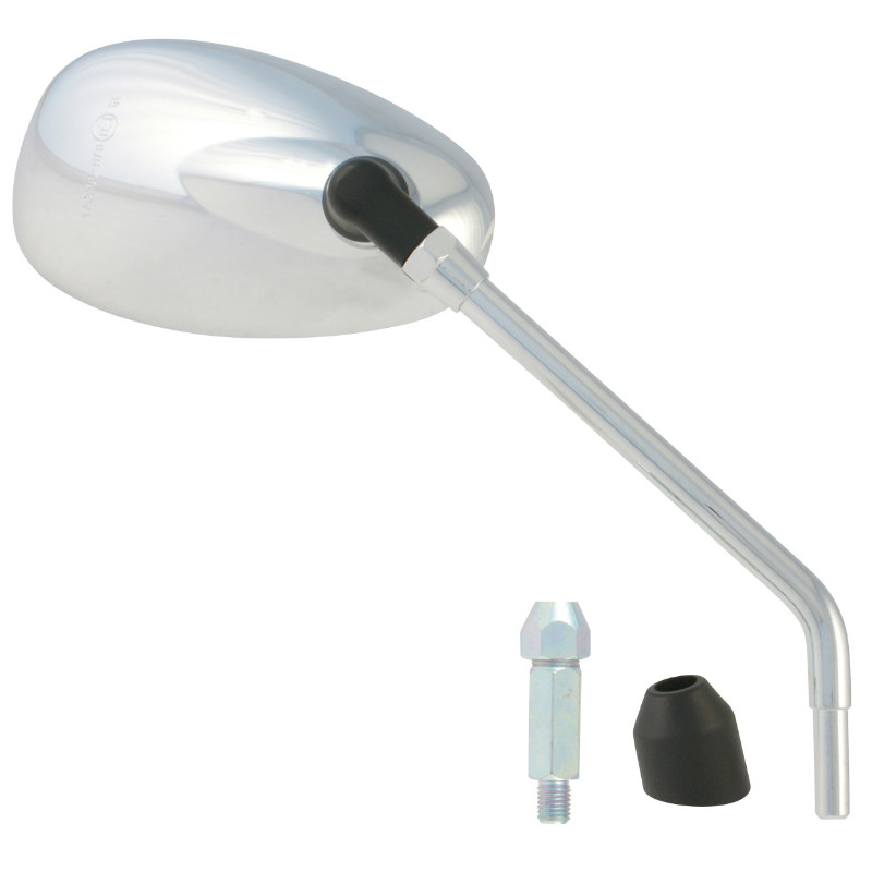 Retroviseur adaptable piaggio 125-300 beverly 2010+ droit chrome (oe CM179905) (homologue ce) -selection P2R