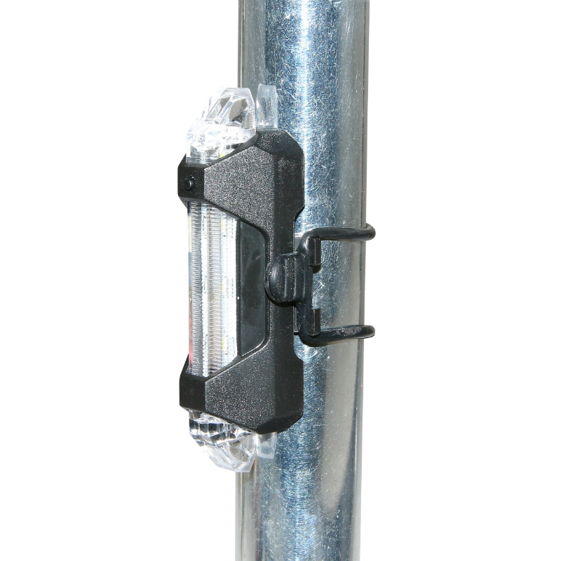 Kit éclairage vélo USB P2R 5 LED 2 fonctions cintre et tige de selle noir - vue 2