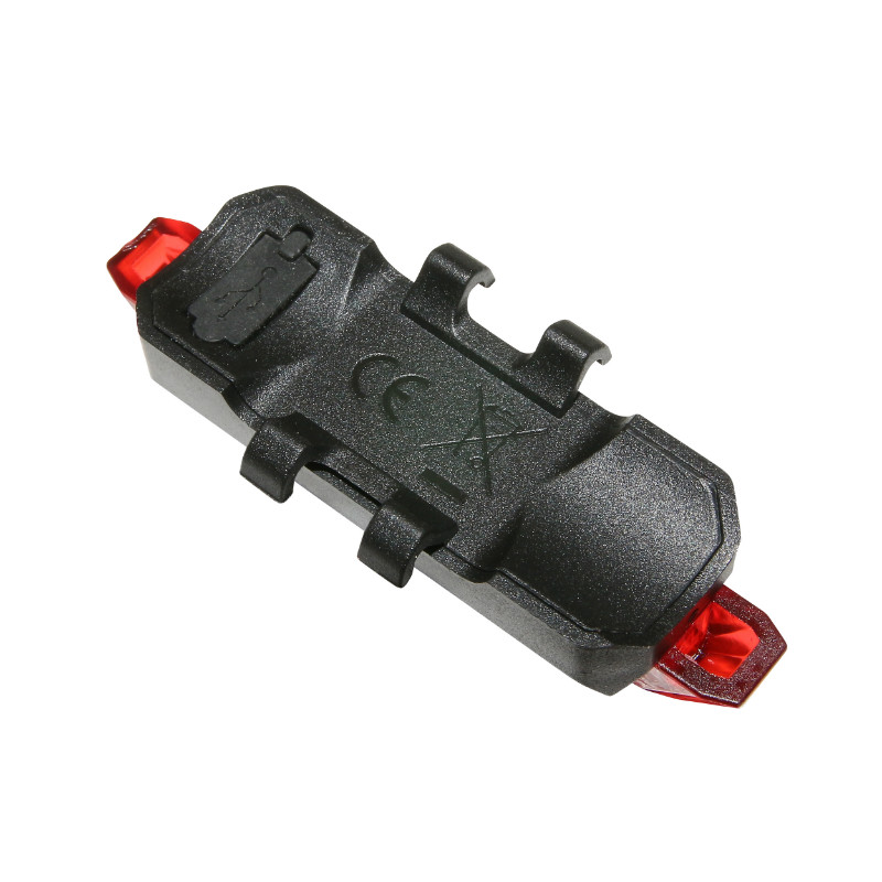 Kit éclairage vélo USB P2R 5 LED 2 fonctions cintre et tige de selle noir - vue 5