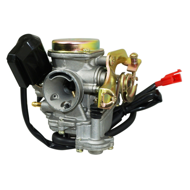 Carburateur scoot adaptable scoot 50 chinois 4T GY6,139qmb-peugeot 50 kisbee 4T, v-clic 4T-KYMCO 50 agility 4T-SYM 50 orbit 4T-BAOTIAN 50 BT49QT 4T (diam 18MM origine) -P2R qualite eco - vue 2