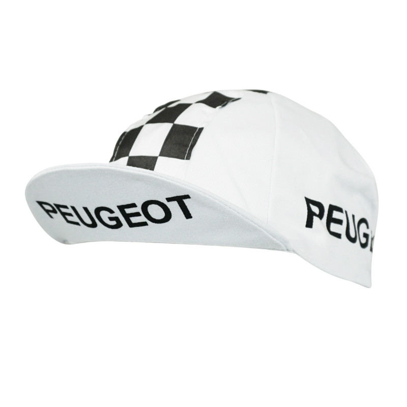 Casquette vintage Peugeot blanc damier GIST - vue 2