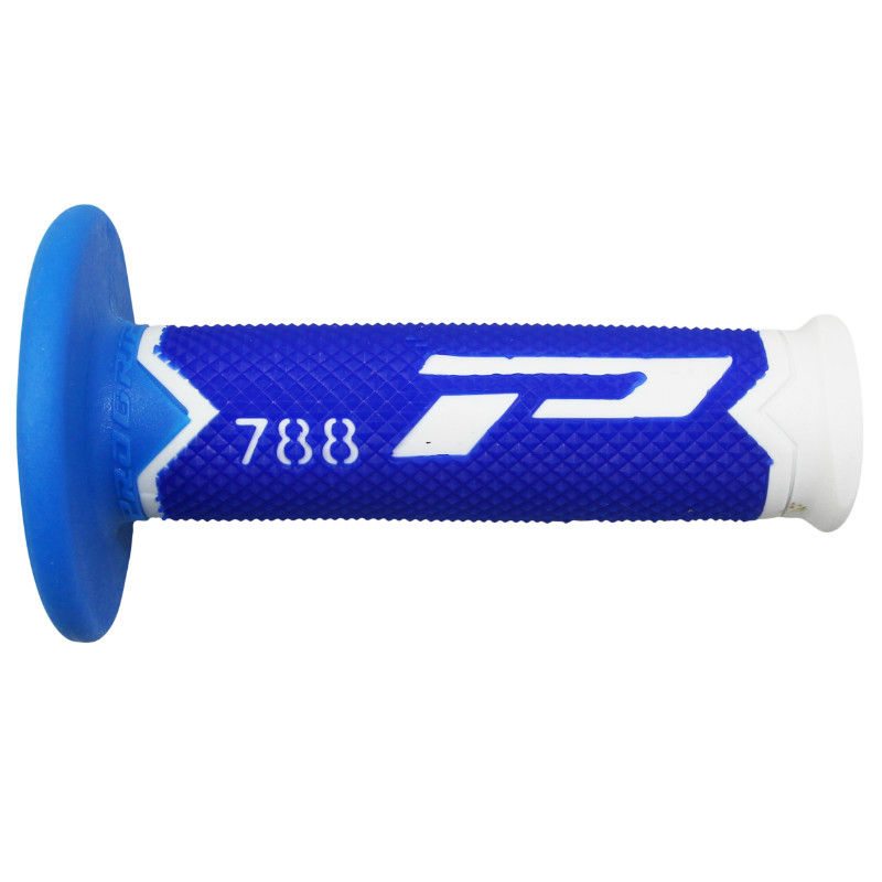 Revêtement de poignée Progrip 788 triple densité spécial édition blanc bleu 115 mm paire - vue 3