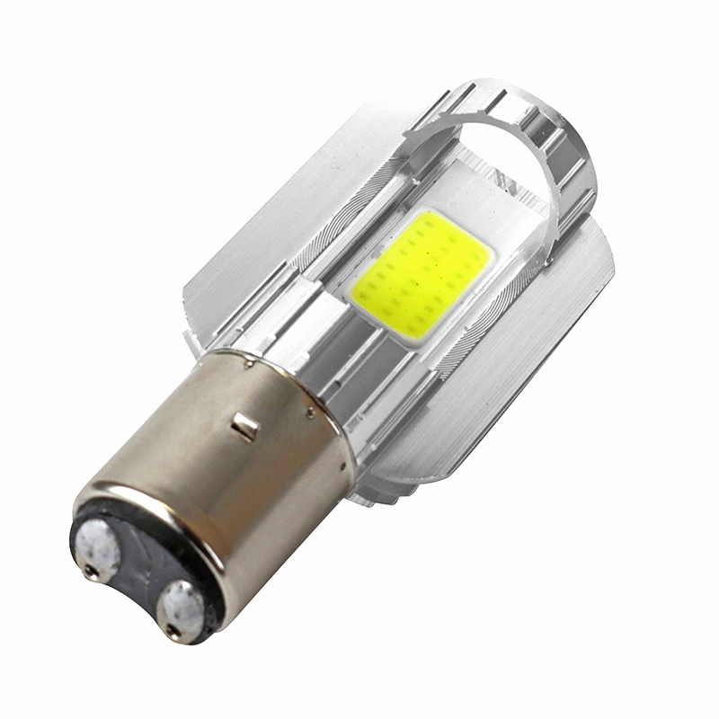 Ampoule LED 12V 10W culot BA20D 1200 lumens 3000-8500K blanc SMD avec radiateur - vue 2