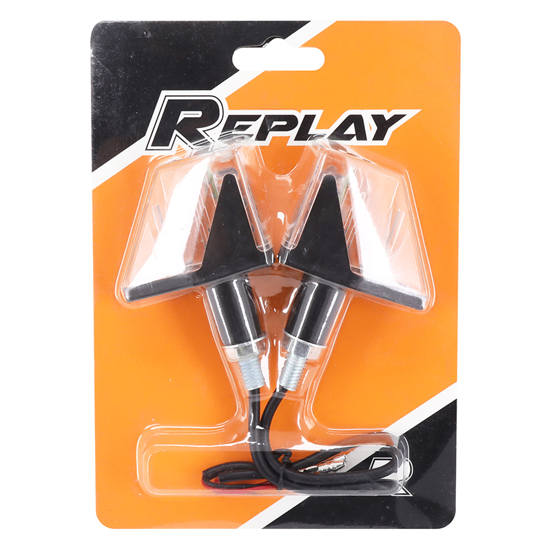 Clignotant universel Replay wing 3 leds base ABS transparent noir mat (l 62MM - h 20MM - l 52MM)) (paire) - vue 3
