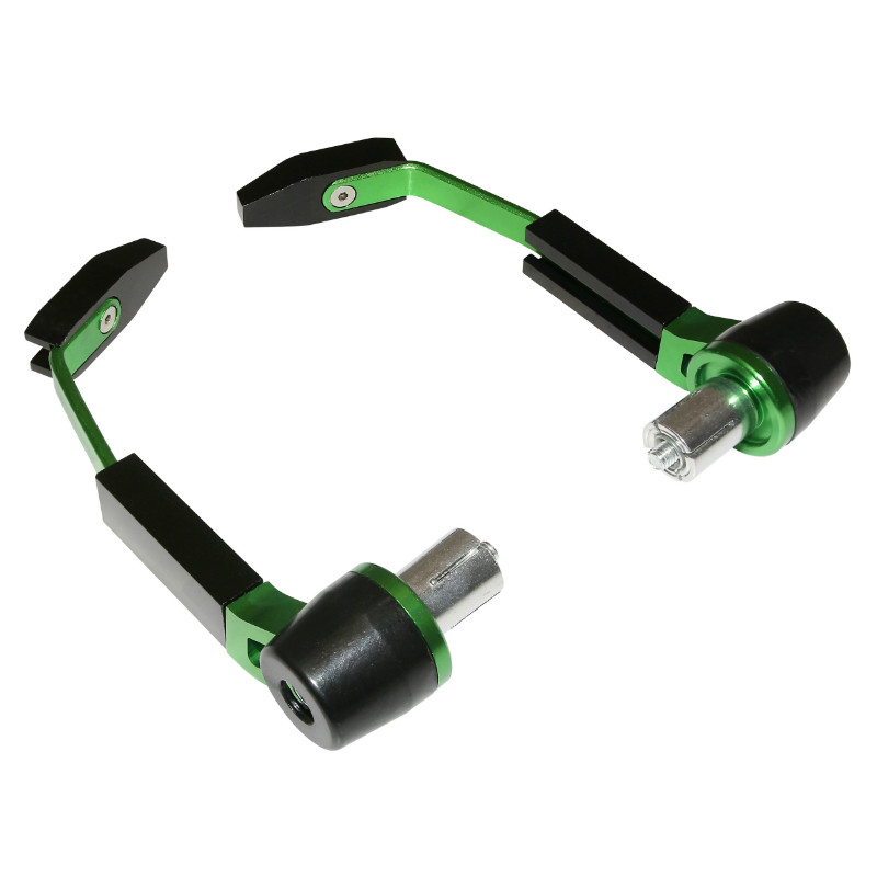 Protection levier de frein Replay RR aluminium embouts noir-vert (paire)