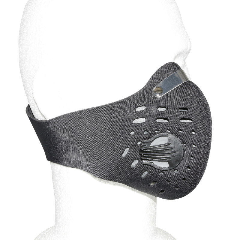 Masque anti-pollution et poussières Newton néoprène-lycra noir norme FFP2 - vue 2