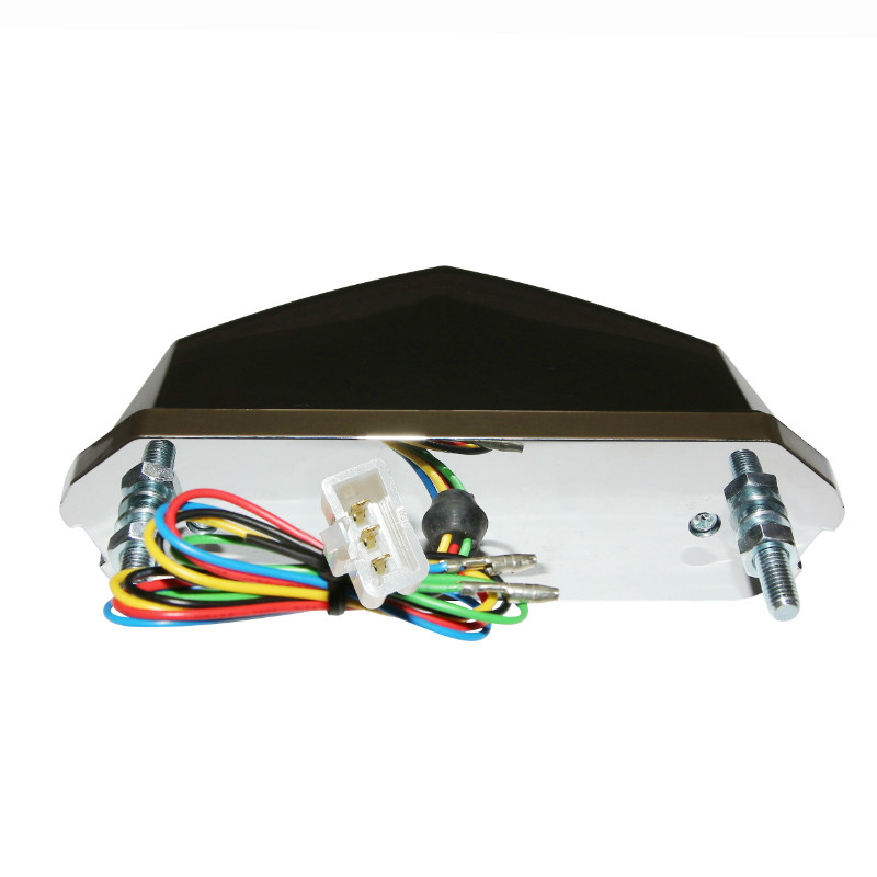 Feu arrière 50 à boîte adaptable Derbi 50 Senda DRD, X-Race, X-Treme - Gilera 50 SMT, RCR fumé à LED avec stop + clignotant homologué CE - vue 2