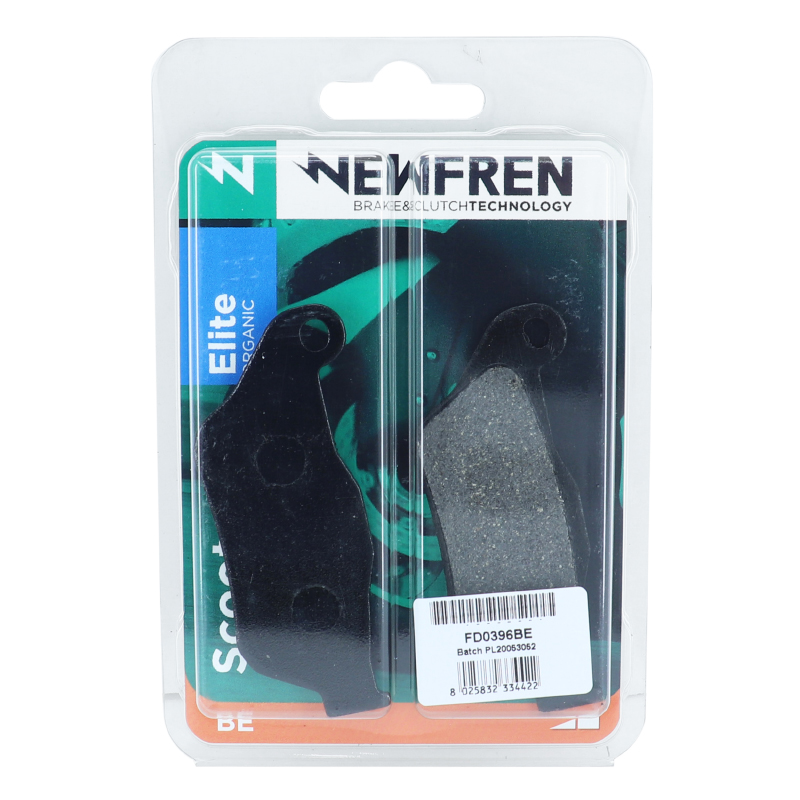 Plaquette de frein Newfren pour yamaha 125 XMAX 2006+2009 av, 250 XMAX 2006+2009 av - MBK 125 skycruiser 2006+2009 av (l 94.5MM - h 40MM - p 7.5MM) (FD0396BE) (elite organique) - vue 3