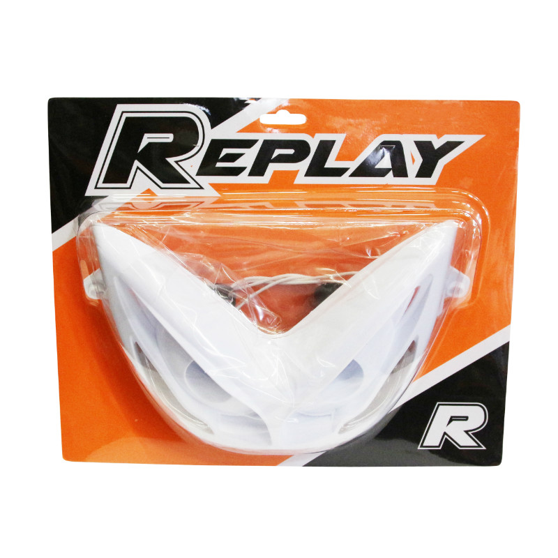 Double optique scoot Replay RR8 pour MBK 50 nitro 1997+2012-yamaha 50 aerox 1997+2012 blanc avec leds blanches - vue 2