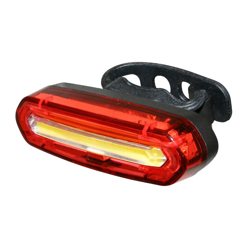 P2R Éclairage vélo trottinette USB avant blanc sur cintre ou arrière rouge sur tige de selle COB 16 LED noir - vue 2