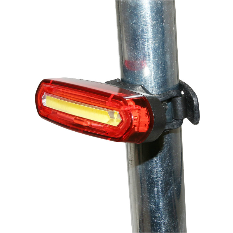 P2R Éclairage vélo trottinette USB avant blanc sur cintre ou arrière rouge sur tige de selle COB 16 LED noir - vue 3