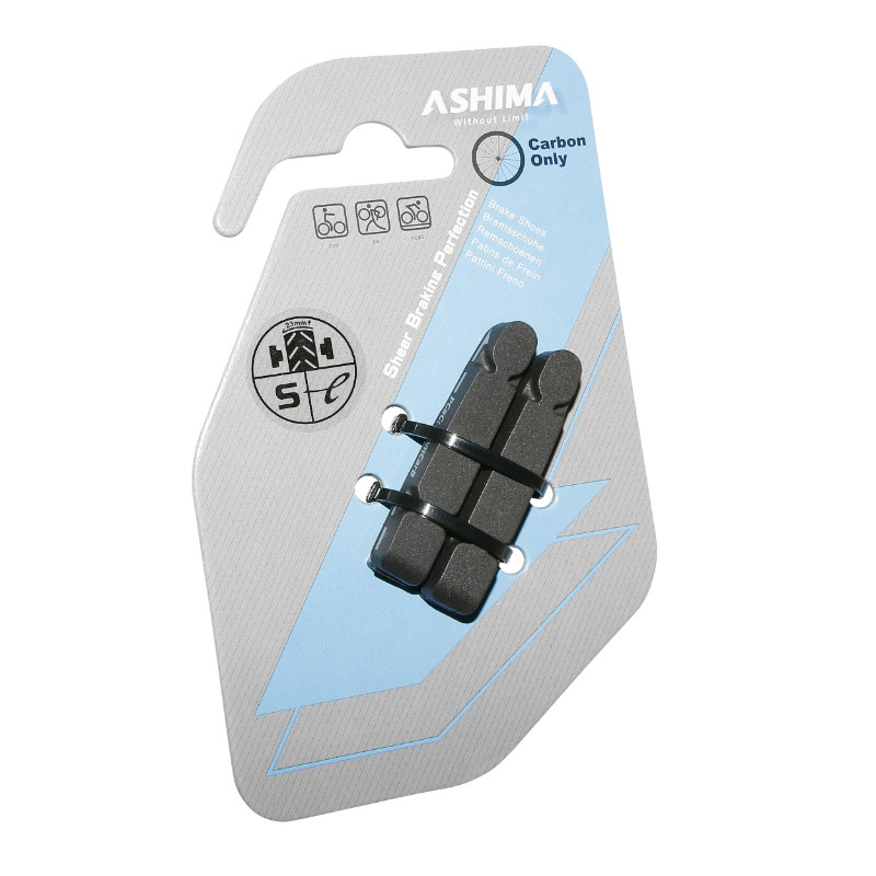 Patin de frein route Ashima pour étrier double fixation Shimano jante carbone P2R (1 paire) - vue 2