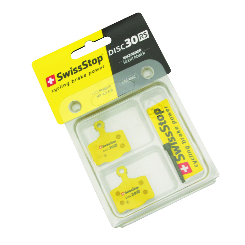 Plaquette de frein route shimano dura-ace R9170, ultegra R8070, tiagra R4770, RS805, RS505, RS405, RS305, tektro R310 (Swissstop organic silence - disc 34RS) (paire sur carte) - vue 2