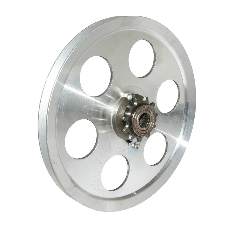 Poulie cyclo adaptable Peugeot MBK 51 - 103 SP MVL alu 6 trous avec pignon 11 DTS - vue 2