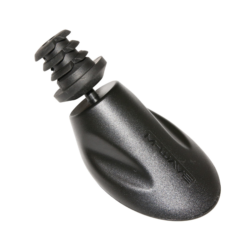Rétroviseur vélo Newton ovalisé réglable fixation extrémité cintre route-VTT miroir 5x8 cm - vue 2