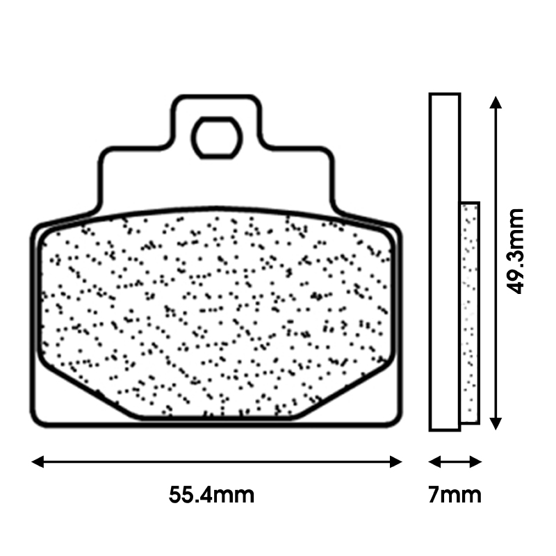 Plaquettes de frein CL Brakes Piaggio 300-500 MP3 LT Business 2014+ 530 MP3 avant (1 jeu de 2 plaquettes) - 3109 MSC - vue 2