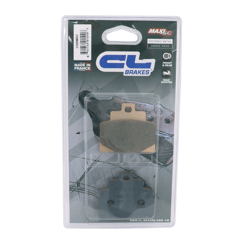 Plaquettes de frein CL Brakes Piaggio 300-500 MP3 LT Business 2014+ 530 MP3 avant (1 jeu de 2 plaquettes) - 3109 MSC - vue 3