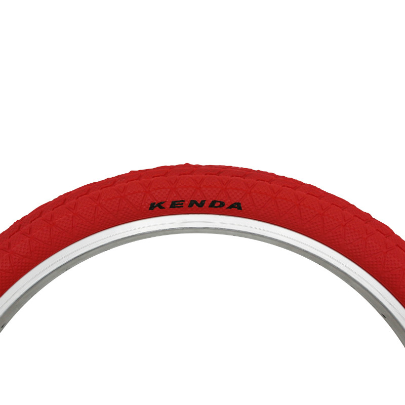 Pneu BMX 20 x 1.95 kenda slick rouge TR (50-406) - vue 2