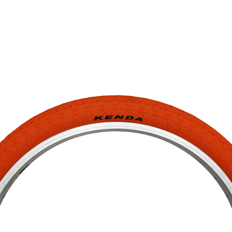 Pneu BMX 20 x 1.95 kenda slick orange TR (50-406) - vue 2