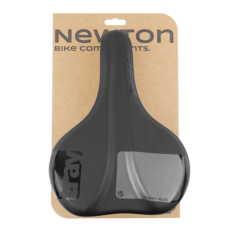 Selle Newton City Tray Confort Moderate noir 260x195 mm rail acier - vue 6