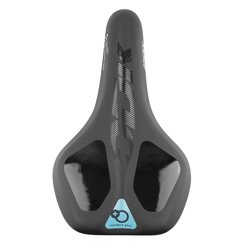 Selle Newton City Unisex Memory Confort Athletic noir 265x165mm rail acier avec pads mémoire de forme - vue 2