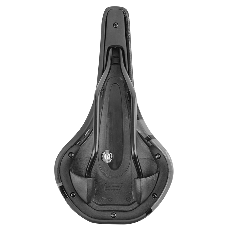 Selle Newton Route-VTT Royal noir décoration noir-gris 280x145 mm rail acier - vue 3