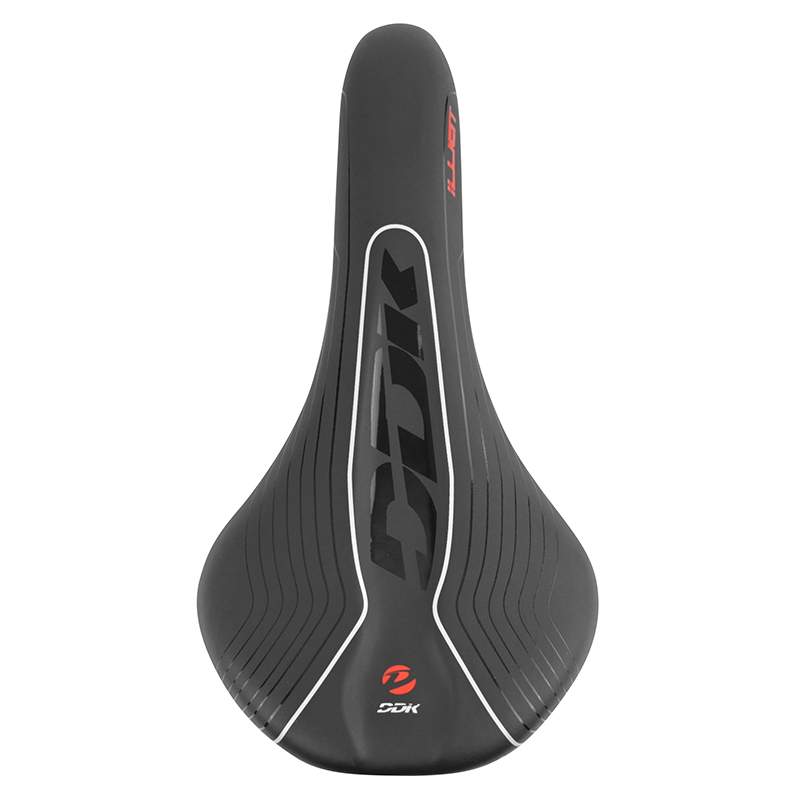 Selle Newton route-VTT Ilictt noir liseré blanc 275x145 mm rail acier - vue 2