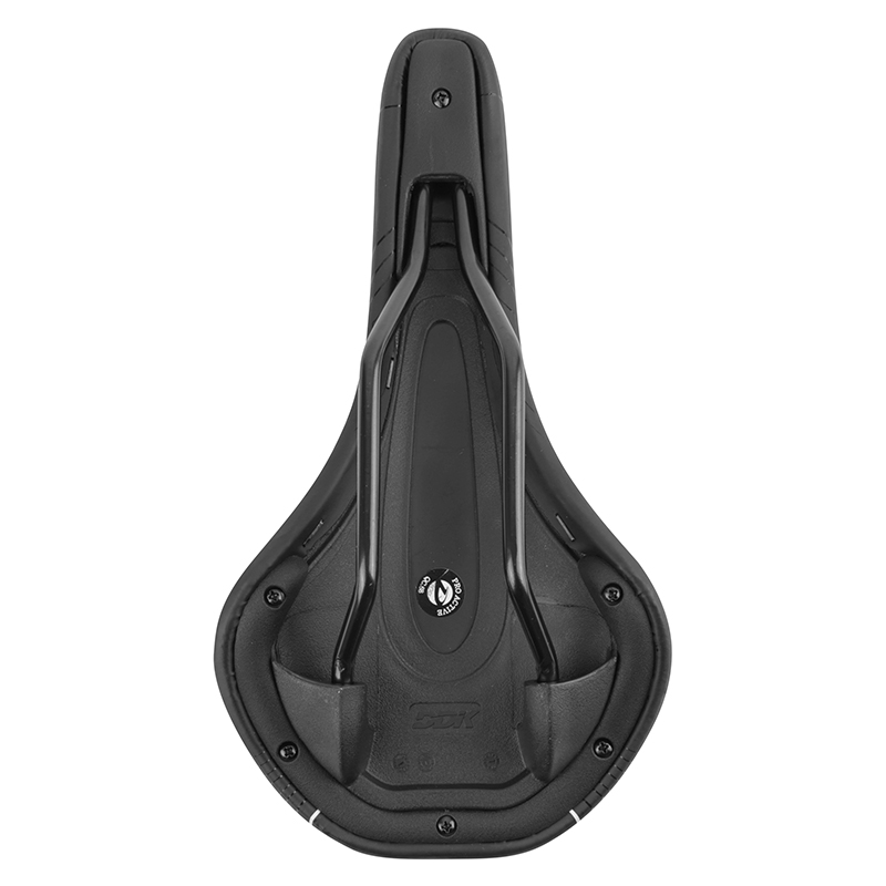 Selle Newton route-VTT Ilictt noir liseré blanc 275x145 mm rail acier - vue 3
