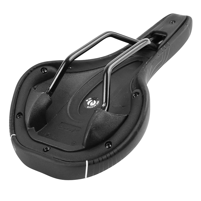 Selle Newton route-VTT Ilictt noir liseré blanc 275x145 mm rail acier - vue 5