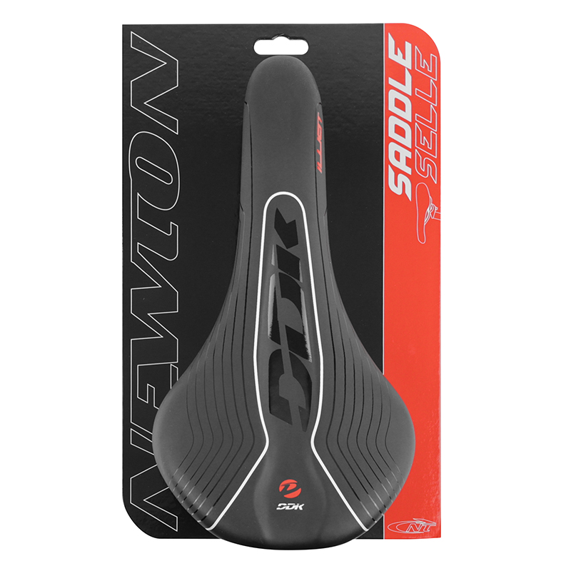 Selle Newton route-VTT Ilictt noir liseré blanc 275x145 mm rail acier - vue 6